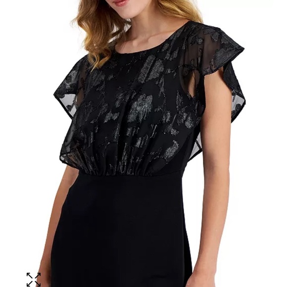 NEW Macy’s Connected Apparel Cape-Overlay Sheath Dress size 10 - Picture 3 of 13